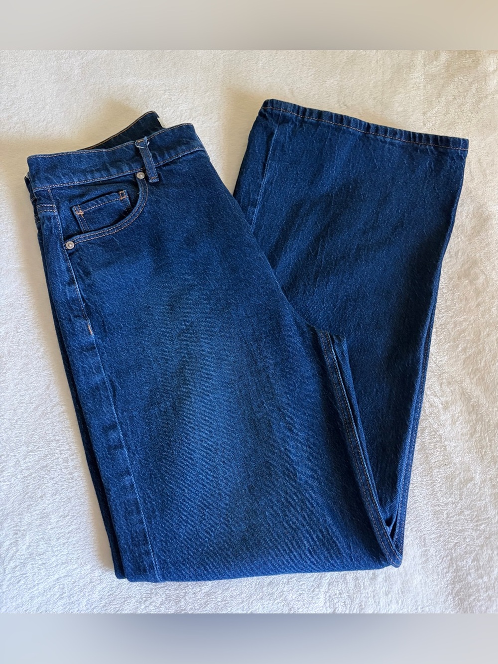 LOFT Denim Jeans in Dark Blue with Contrast Stitching Women’s Sz  29